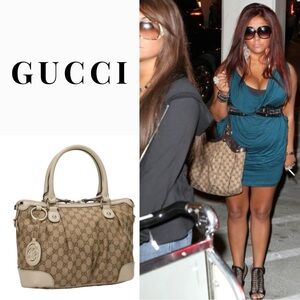 GUCCI in Box Slouchy Jacquard GG Monogram Handbag - Beige/Cream w Hangtag